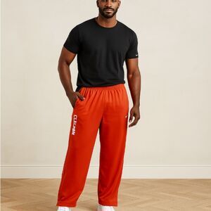 Nike Clemson Tigers Athletic Pants Orange Sweats Ankle Zip Mens Size 2XL